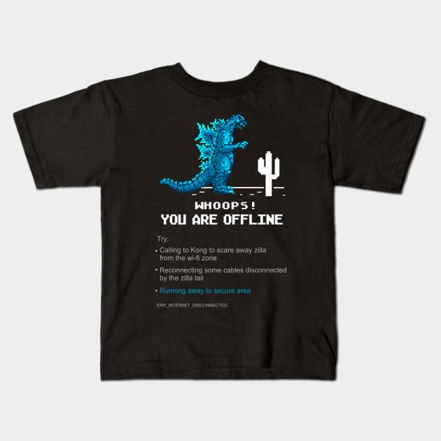 Godzilla vs Kong - you are offline Kids T-Shirt by Pannolinno